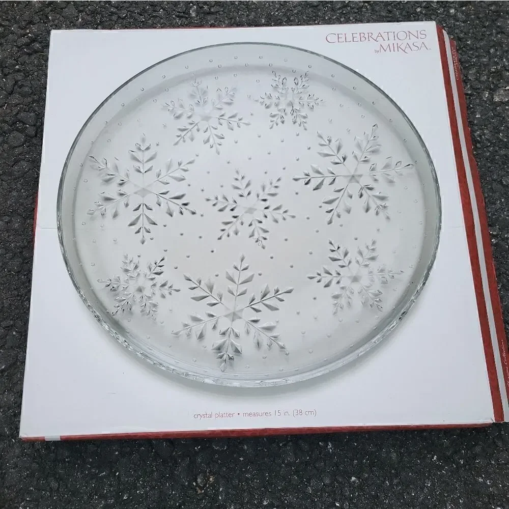 New Celebrations by Mikasa Winter Flurries Collection snowflake platter